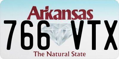 AR license plate 766VTX