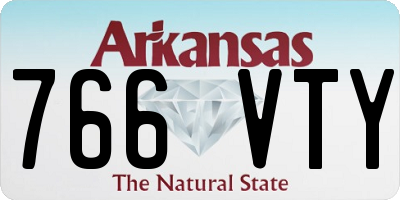 AR license plate 766VTY
