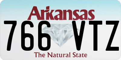 AR license plate 766VTZ