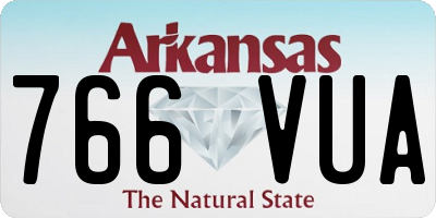 AR license plate 766VUA