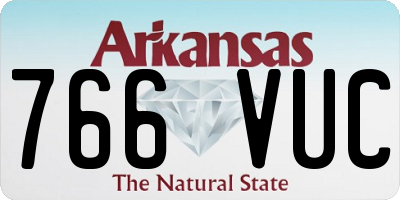AR license plate 766VUC