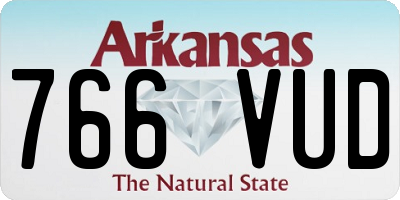 AR license plate 766VUD