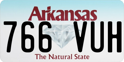 AR license plate 766VUH