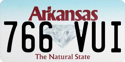 AR license plate 766VUI