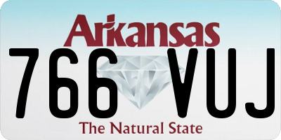 AR license plate 766VUJ