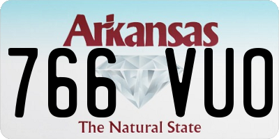 AR license plate 766VUO