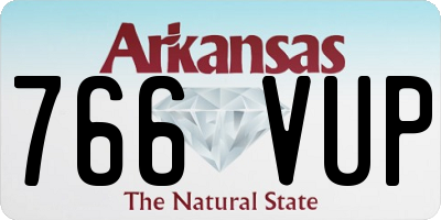 AR license plate 766VUP