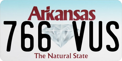 AR license plate 766VUS