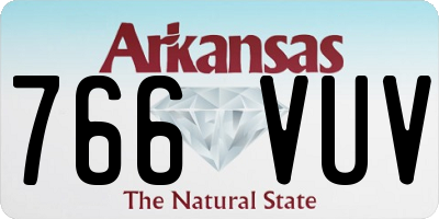 AR license plate 766VUV