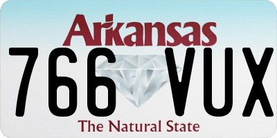 AR license plate 766VUX