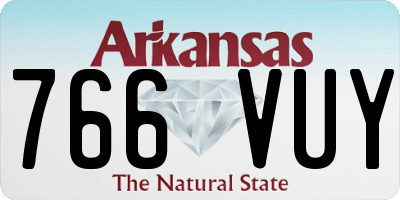 AR license plate 766VUY