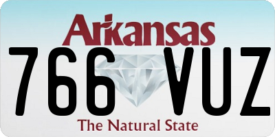 AR license plate 766VUZ