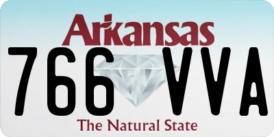AR license plate 766VVA