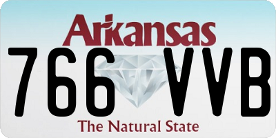 AR license plate 766VVB