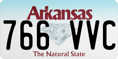 AR license plate 766VVC