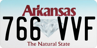 AR license plate 766VVF