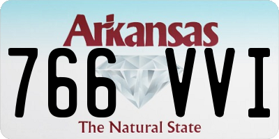AR license plate 766VVI