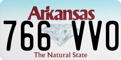 AR license plate 766VVO