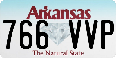 AR license plate 766VVP