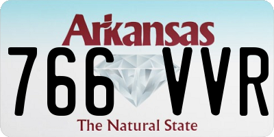 AR license plate 766VVR
