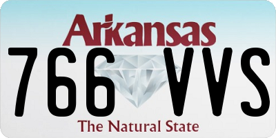 AR license plate 766VVS