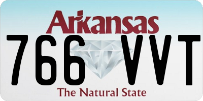 AR license plate 766VVT
