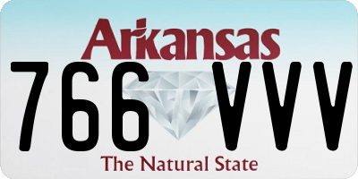 AR license plate 766VVV
