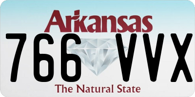 AR license plate 766VVX