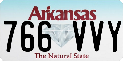AR license plate 766VVY
