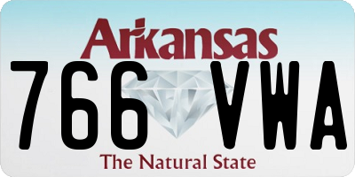 AR license plate 766VWA