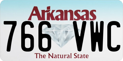 AR license plate 766VWC