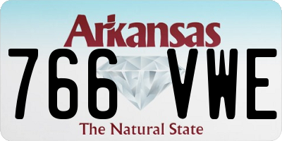 AR license plate 766VWE