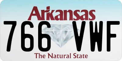 AR license plate 766VWF