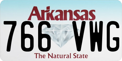 AR license plate 766VWG