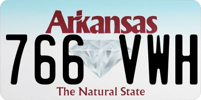 AR license plate 766VWH