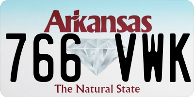 AR license plate 766VWK