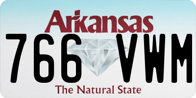 AR license plate 766VWM