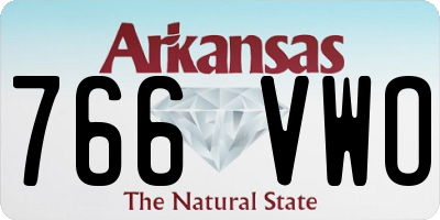 AR license plate 766VWO