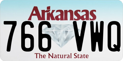 AR license plate 766VWQ