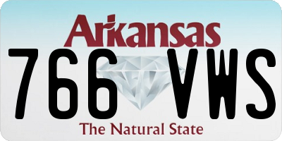 AR license plate 766VWS