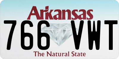 AR license plate 766VWT
