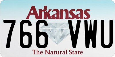 AR license plate 766VWU