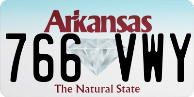 AR license plate 766VWY