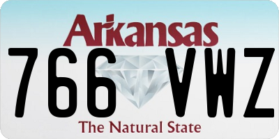 AR license plate 766VWZ
