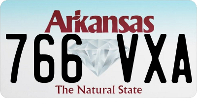AR license plate 766VXA