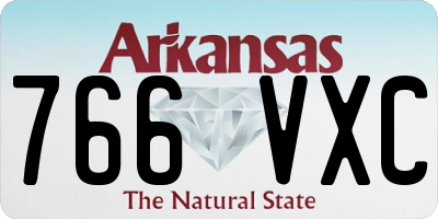 AR license plate 766VXC