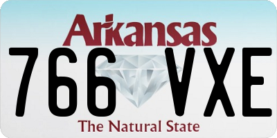 AR license plate 766VXE
