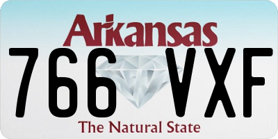 AR license plate 766VXF