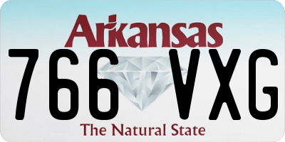 AR license plate 766VXG