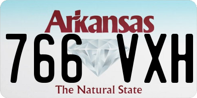 AR license plate 766VXH